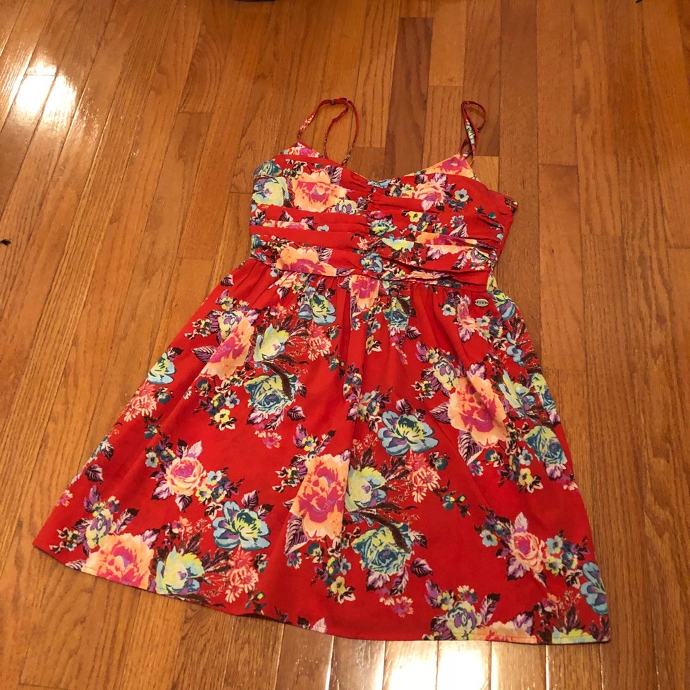 🌹Roxy red floral dress🌹